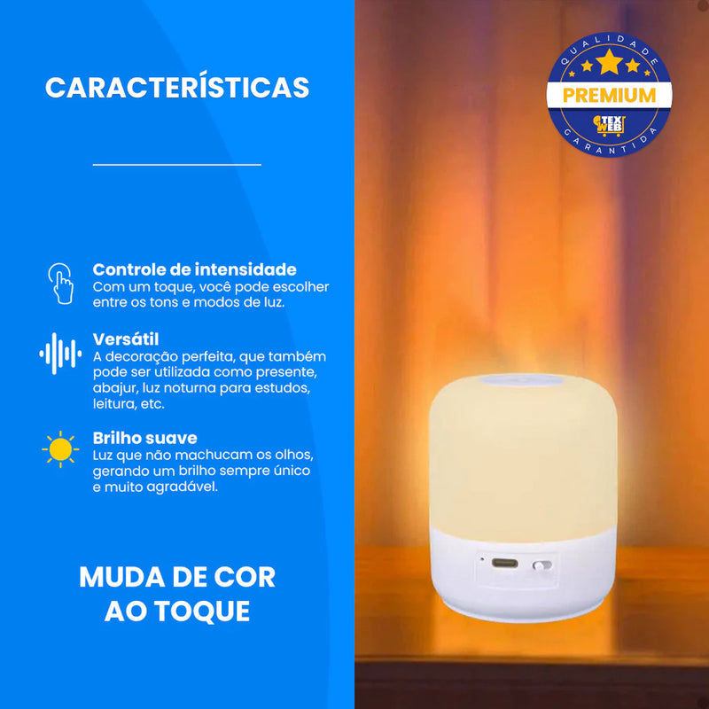 Luminária LED Flexível USB | Abajur Articulado | 3 Cores de Luz | Mesa Escritório Quarto Estudo | Clip 360º