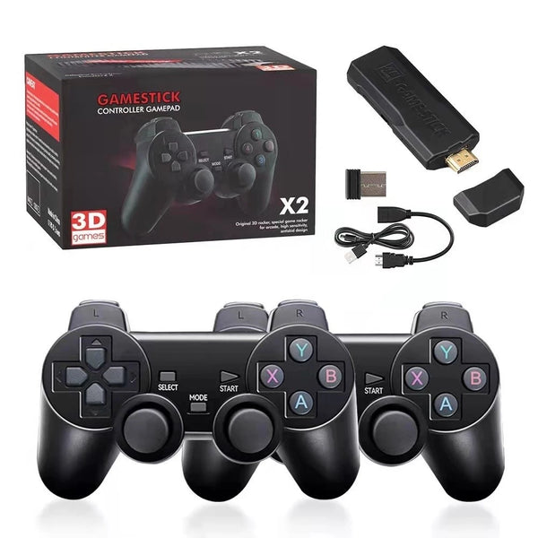 Console Game Stick 4 Life 3D + 2 Controles Wireless 4K (10.000 Jogos)