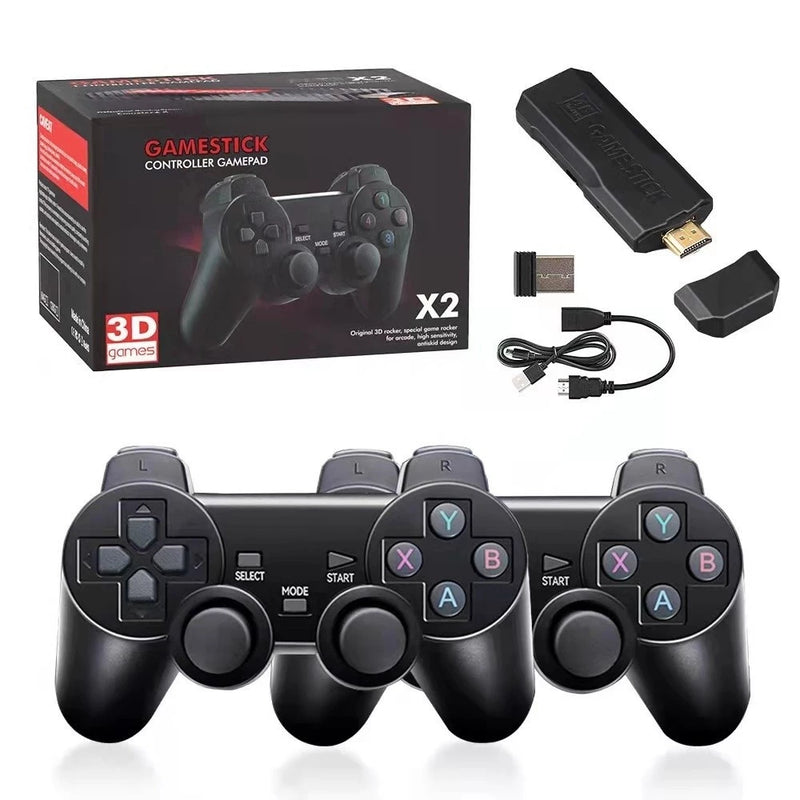 Console Game Stick 4 Life 3D + 2 Controles Wireless 4K (10.000 Jogos)