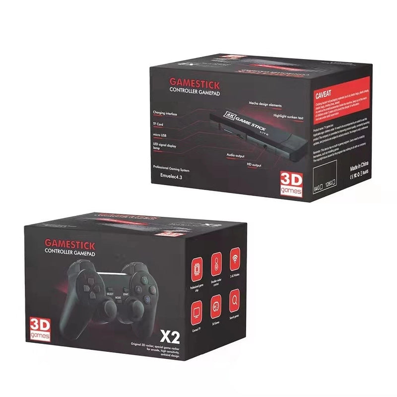 Console Game Stick 4 Life 3D + 2 Controles Wireless 4K (10.000 Jogos)