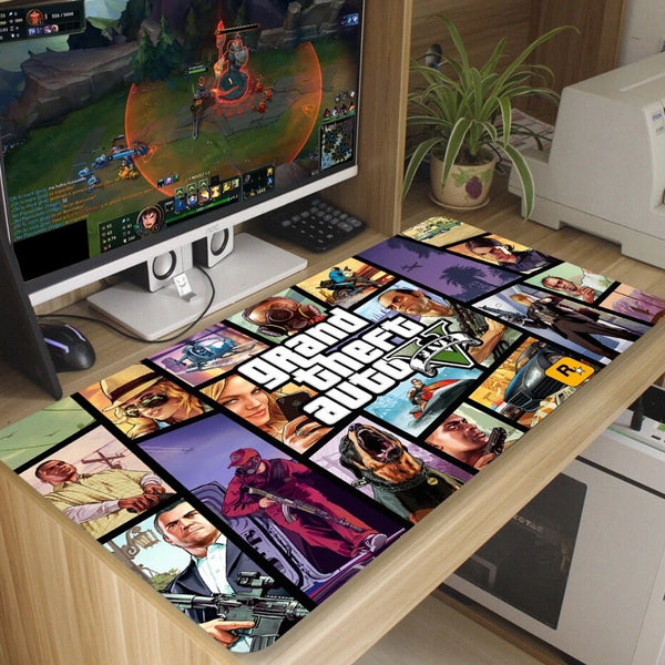 Mouse Pad GTA 70x35 cm – Antiderrapante, Várias Estampas